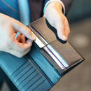 【長財布】ヤッサミ黒 F付革 | 八重山みんさー織り |あざみ屋