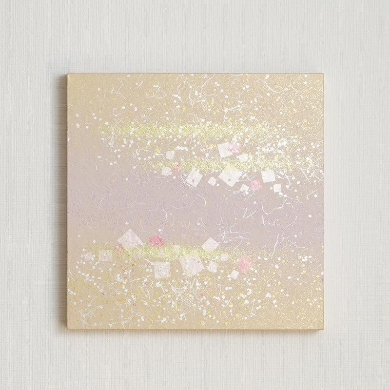 【アートパネル】春 桜小紋・箔 (L) | 金銀砂子細工 | 逸品集（菊池襖紙工場）