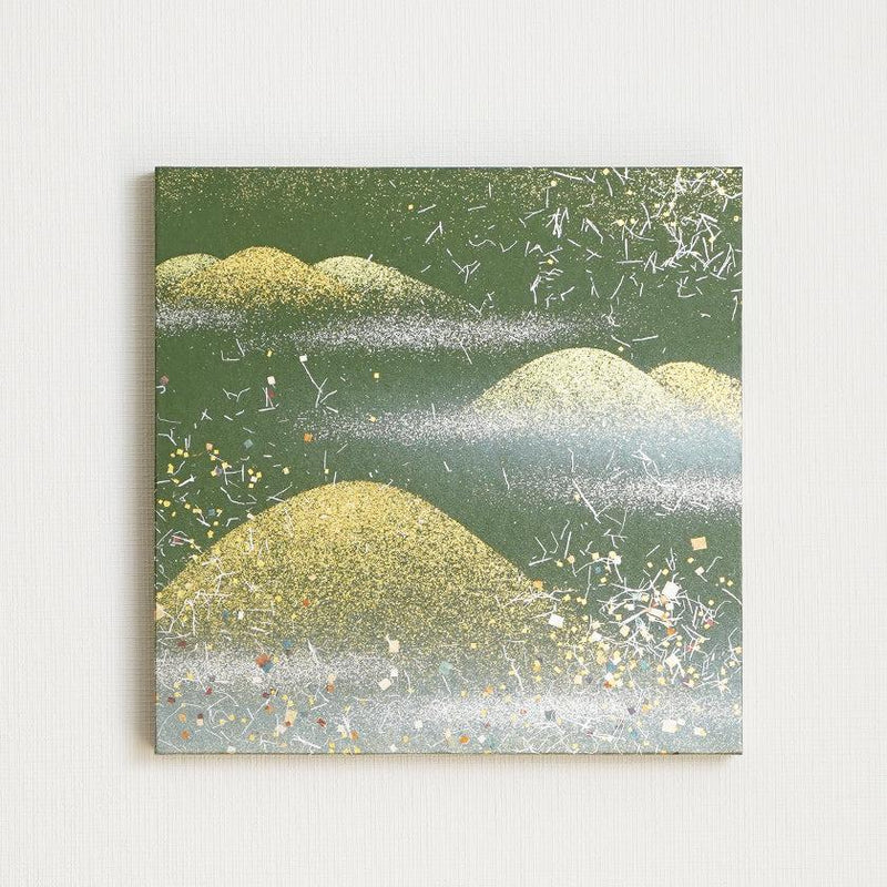 【アートパネル】夏 金山・草 (L) | 金銀砂子細工 | 逸品集（菊池襖紙工場）