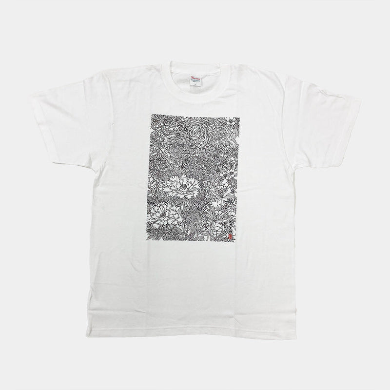 【Tシャツ】花 白 フリーサイズ | 加賀友禅 | J.Flavor * 菊田宏幸
