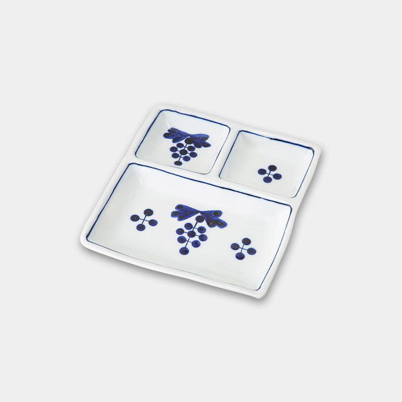 【皿】petit 仕切皿 藍果・青 | 波佐見焼 | 西海陶器