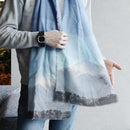 【マフラー】山の柄(富士山) S | 京友禅 | 禾口木丙