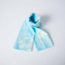 【ストール】コットン 枝桜 (水色) | 京友禅 | 禾口木丙