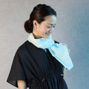 【ストール】コットン 枝桜 (水色) | 京友禅 | 禾口木丙