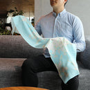 【ストール】コットン 枝桜 (水色) | 京友禅 | 禾口木丙