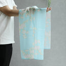 【ストール】コットン 枝桜 (水色) | 京友禅 | 禾口木丙