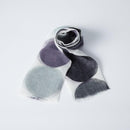 【ストール】リネン160X35 水玉 大 (白黒紫) | 京友禅 | 禾口木丙