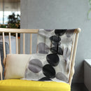 【ストール】リネン160X35 水玉 大 (白黒紫) | 京友禅 | 禾口木丙