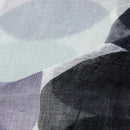 【ストール】リネン160X35 水玉 大 (白黒紫) | 京友禅 | 禾口木丙