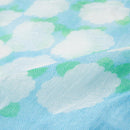 【ストール】リネン190x52 花の丸 (青) | 京友禅 | 禾口木丙