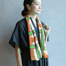 【ストール】コットン 大格子 (赤緑) | 京友禅 | 禾口木丙