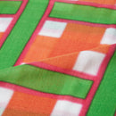 【ストール】コットン 大格子 (赤緑) | 京友禅 | 禾口木丙
