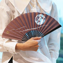 【扇子】満月 (紫) 銀箔 | 唐紙 | 景美風月