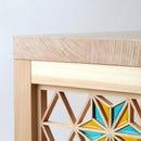【棚】組子シェルフ M (片側が組子色付き) | 木工 | 木の幸 (大型配送料2,500円)