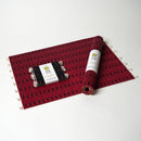 【マットセット】コースター4枚  (ブラック) & ランチョンマット (レッド) 2枚 | 畳 | 畳屋辰蔵 杉本畳店