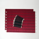 【マットセット】コースター4枚  (ブラック) & ランチョンマット (レッド) 2枚 | 畳 | 畳屋辰蔵 杉本畳店