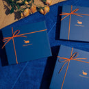 【タオル4枚セット】フェイスタオル×2 (カシス・ブリティッシュショートヘア) / チーフタオル×2 (ネイビー・ゴールド) | オーガニックタオル | ヒポポタマス