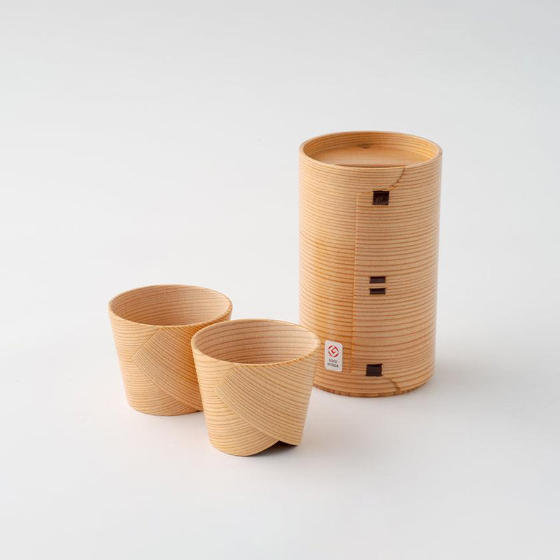 【酒器3点セット】徳久利 (1合)・ぐいのみ | 大館曲げわっぱ | 栗久