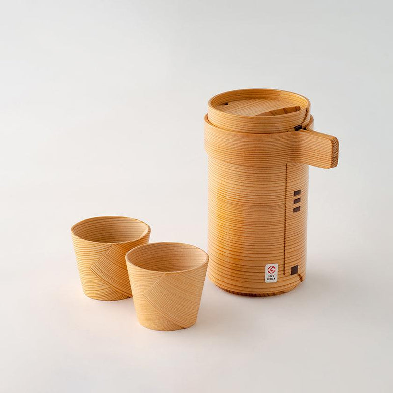 【酒器3点セット】徳久利 (2合)・ぐいのみ | 大館曲げわっぱ | 栗久