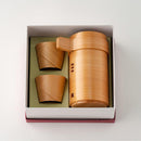 【酒器3点セット】徳久利 (2合)・ぐいのみ | 大館曲げわっぱ | 栗久