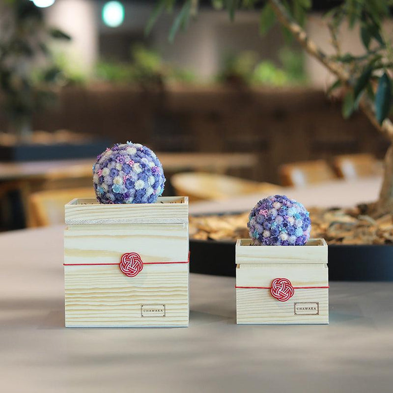 【プリザーブドフラワー】茶和花の鞠 (まり) 京の雫 | 宇治茶とフラワーデザイン | 茶和花 京都宇治