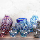 【片口】二重被せ (緑-瑠璃) | 薩摩切子 | satuma