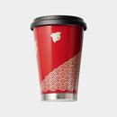 【モバイルタンブラー】thermo mug × 土直漆器 うるし波千鳥 (レッド) | 越前漆器 | 匠市