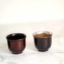 【ぐい吞】羽反 内銀 | 八雲塗