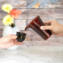 【ぐい吞】羽反 春秋 内黒 | 八雲塗