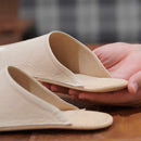 【スリッパ】Reela ワックスレザー ルームサボ（アイボリー）