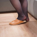 【スリッパ】Reela 本革スムース ルームサボ（キャメル）