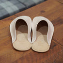 【スリッパ】Reela 本革スムース ルームサボ（アイボリー）