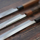 【先丸蛸引包丁】330mm 白二鋼水焼本焼 鏡面波浮かし 一位八角柄 | 堺刃物 | 郷右馬允義弘