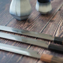 【先丸蛸引包丁】330mm 白二鋼水焼本焼 鏡面波浮かし 一位八角柄 | 堺刃物 | 郷右馬允義弘